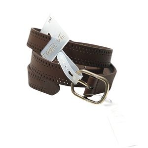 Twelve Women’s Lazer Cut Faux Leather Belt